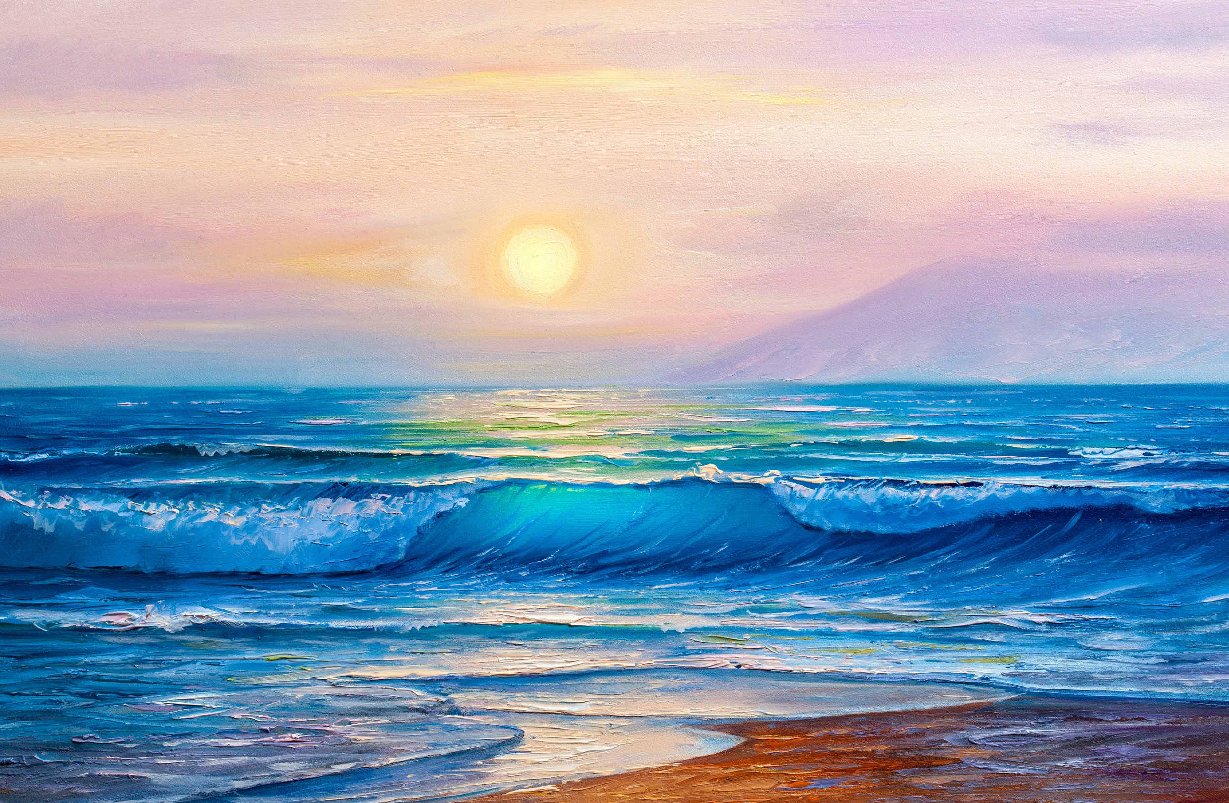 Seaside Painting by Utah Print Vault